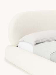 Upholstered Bouclé Bed Alba - thumbnail 5