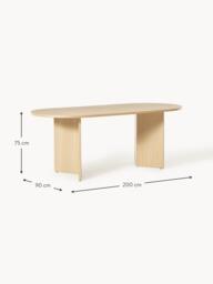 Oval Wooden Dining Table Toni, in various sizes - thumbnail 9