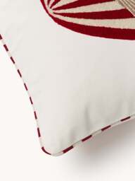 Embroidered Christmas Cushion Cover Porcini - thumbnail 3