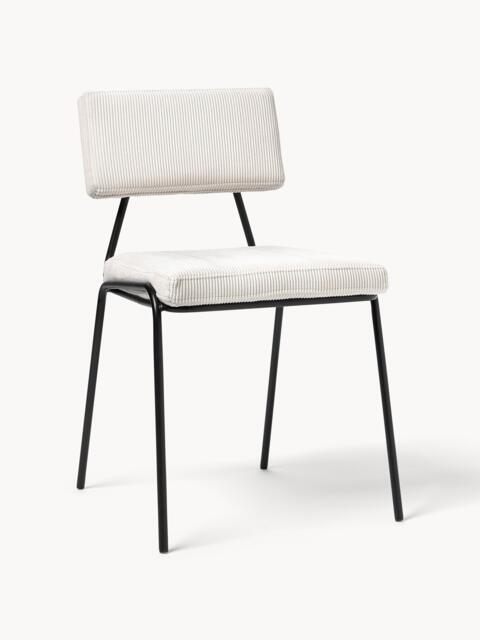 Corduroy Upholstered Chairs Mats, Set of 2 - image 1