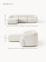 Modular Bouclé Corner Sofa Sofia (3-seater) - thumbnail 9