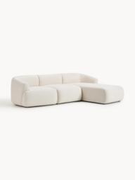 Modular Bouclé Corner Sofa Sofia (3-seater) - thumbnail 3