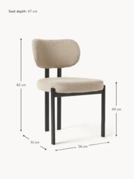 Upholstered Bouclé Dining Chair Adrien - thumbnail 9