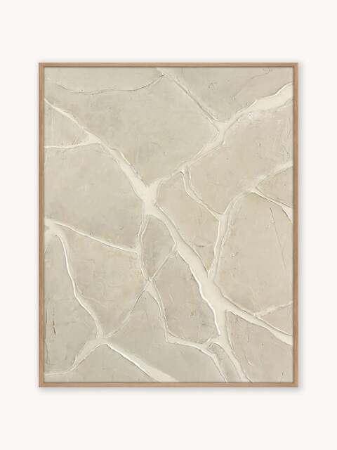 Hand-Painted Canvas Art White Trace - image 1