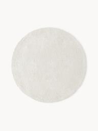 Round Fluffy High-Pile Rug Leighton