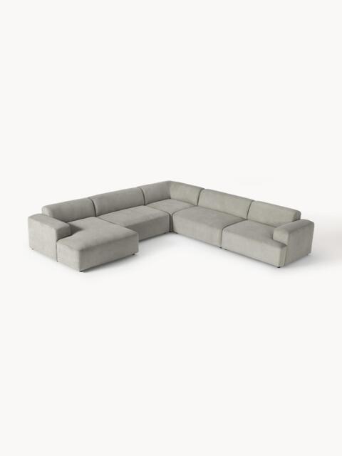 XL Corduroy Corner Sofa Melva