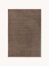High-Low Wool Rug Mason, Hand-Tufted
