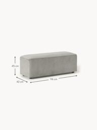 XL Corduroy Ottoman Melva, W 116 x D 42 cm - thumbnail 7