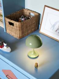 Small Portable LED Table Lamp Panthella 160, Design Verner Panton - thumbnail 5