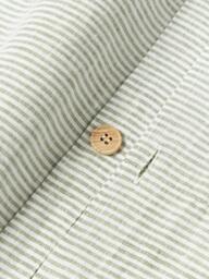 Washed Linen Duvet Cover Rinna with Fine Stripes - thumbnail 4