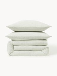 Washed Linen Duvet Cover Rinna with Fine Stripes - thumbnail 3