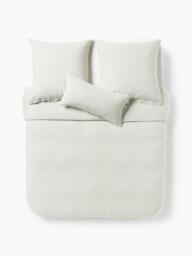 Washed Linen Duvet Cover Rinna with Fine Stripes - thumbnail 2
