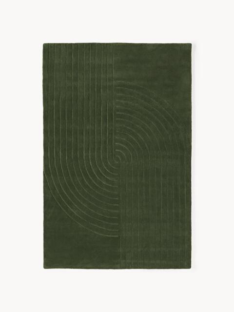 High-Low Wool Rug Mason, Hand-Tufted - image 1