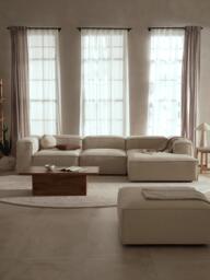 Linen Blend Modular Corner Sofa Lennon (4-seater) - thumbnail 2