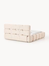 Upholstered Bouclé Bed Tayla with Storage Space - thumbnail 6