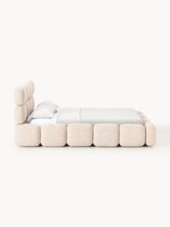 Upholstered Bouclé Bed Tayla with Storage Space - thumbnail 5