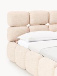 Upholstered Bouclé Bed Tayla with Storage Space - thumbnail 7