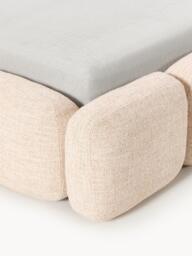Upholstered Bouclé Bed Tayla with Storage Space - thumbnail 8