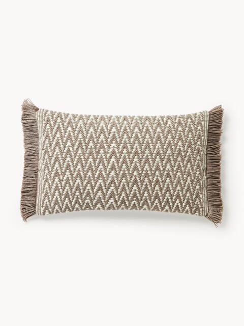 Outdoor Cushion Cover Suria with Woven Pattern and Fringes - image 1