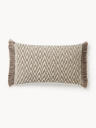 Outdoor Cushion Cover Suria with Woven Pattern and Fringes