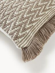 Outdoor Cushion Cover Suria with Woven Pattern and Fringes - thumbnail 2