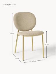 Upholstered Bouclé Dining Chairs Ulrica, Set of 2 - thumbnail 8