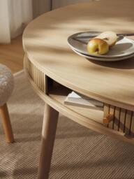 Round Dining Table Calary with Storage Space, in various sizes - thumbnail 7