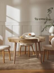 Round Dining Table Calary with Storage Space, in various sizes - thumbnail 8