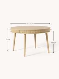 Round Dining Table Calary with Storage Space, in various sizes - thumbnail 9