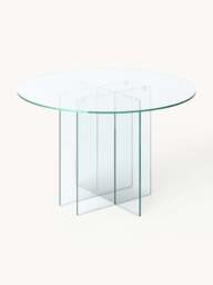 Round Glass Dining Table Anouk, in various sizes - thumbnail 1