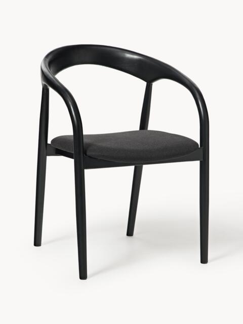 Ash Wood Dining Chair Camille with Seat Cushion - image 1