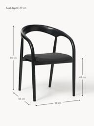 Ash Wood Dining Chair Camille with Seat Cushion - thumbnail 7