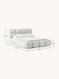 Upholstered Bouclé Bed Tayla - thumbnail 9