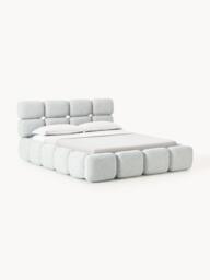 Upholstered Bouclé Bed Tayla - thumbnail 1