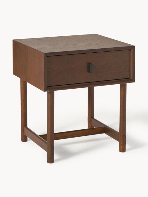 Oak Wood Bedside Table Diana with Drawer - image 1