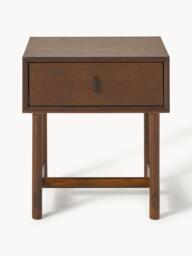 Oak Wood Bedside Table Diana with Drawer - thumbnail 3