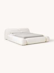 Upholstered Teddy Bouclé Bed Wolke - thumbnail 1