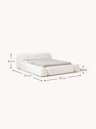 Upholstered Teddy Bouclé Bed Wolke - thumbnail 9