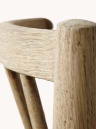 Handwoven Oak Wood Dining Chair J81 with Armrests - thumbnail 6