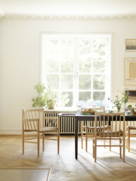 Handwoven Oak Wood Dining Chair J81 with Armrests - thumbnail 2