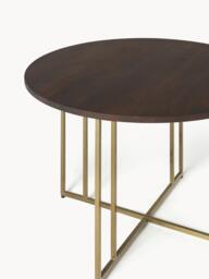 Round Mango Wood Dining Table Luca, in various sizes - thumbnail 4