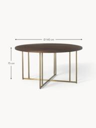 Round Mango Wood Dining Table Luca, in various sizes - thumbnail 9