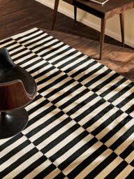 Hand-Woven Kelim Rug Donna with Stripes - thumbnail 8
