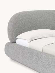 Upholstered Bouclé Bed Alba - thumbnail 5
