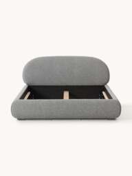 Upholstered Bouclé Bed Alba - thumbnail 8