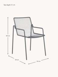 Stackable Garden Chair Rio R50 with Armrests - thumbnail 6