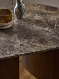 Organic Shaped Dining Table Meadow with Marble Top, in various sizes - thumbnail 7
