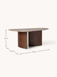 Organic Shaped Dining Table Meadow with Marble Top, in various sizes - thumbnail 9