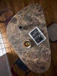 Organic Shaped Dining Table Meadow with Marble Top, in various sizes - thumbnail 8