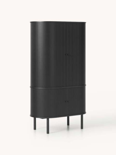 Compact Wardrobe Calary with Fluted Front - image 1